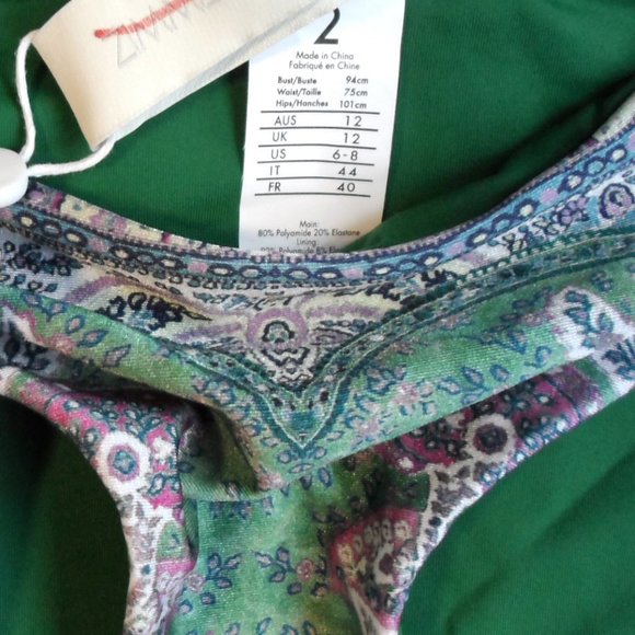 NWT$225 ZIMMERMANN Anneke Paisley-Print Bikini Bottom Briefs 2 (6-8) - Picture 9 of 12
